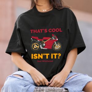 Red Whirlwind Printed Cotton Crew Neck T-Shirt